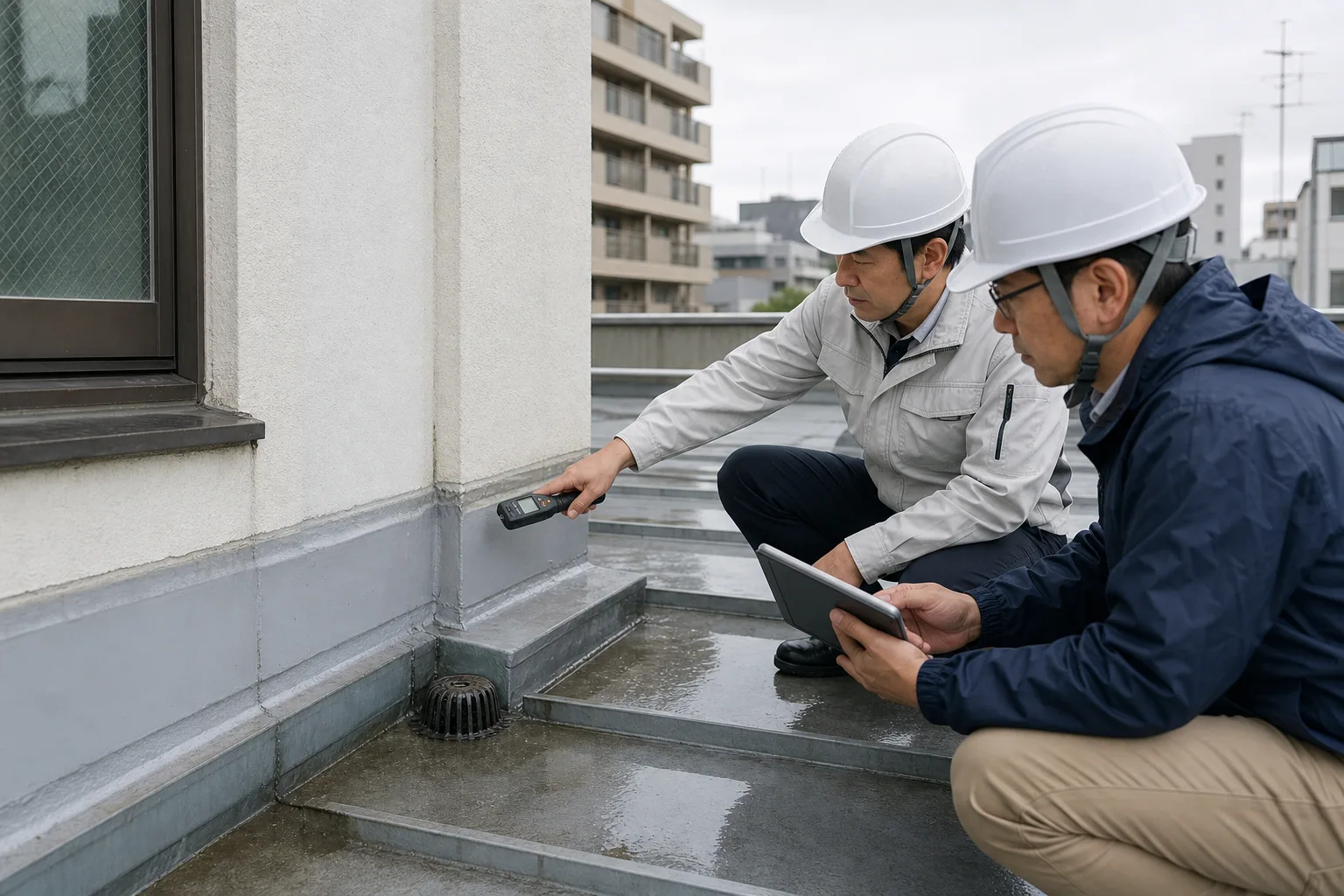 雨漏りの浸入口を屋根・外壁・屋上防水から調べて修理会社を選ぶイメージ