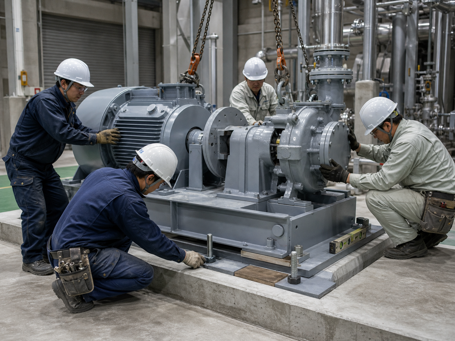 機械器具設置工事の作業風景